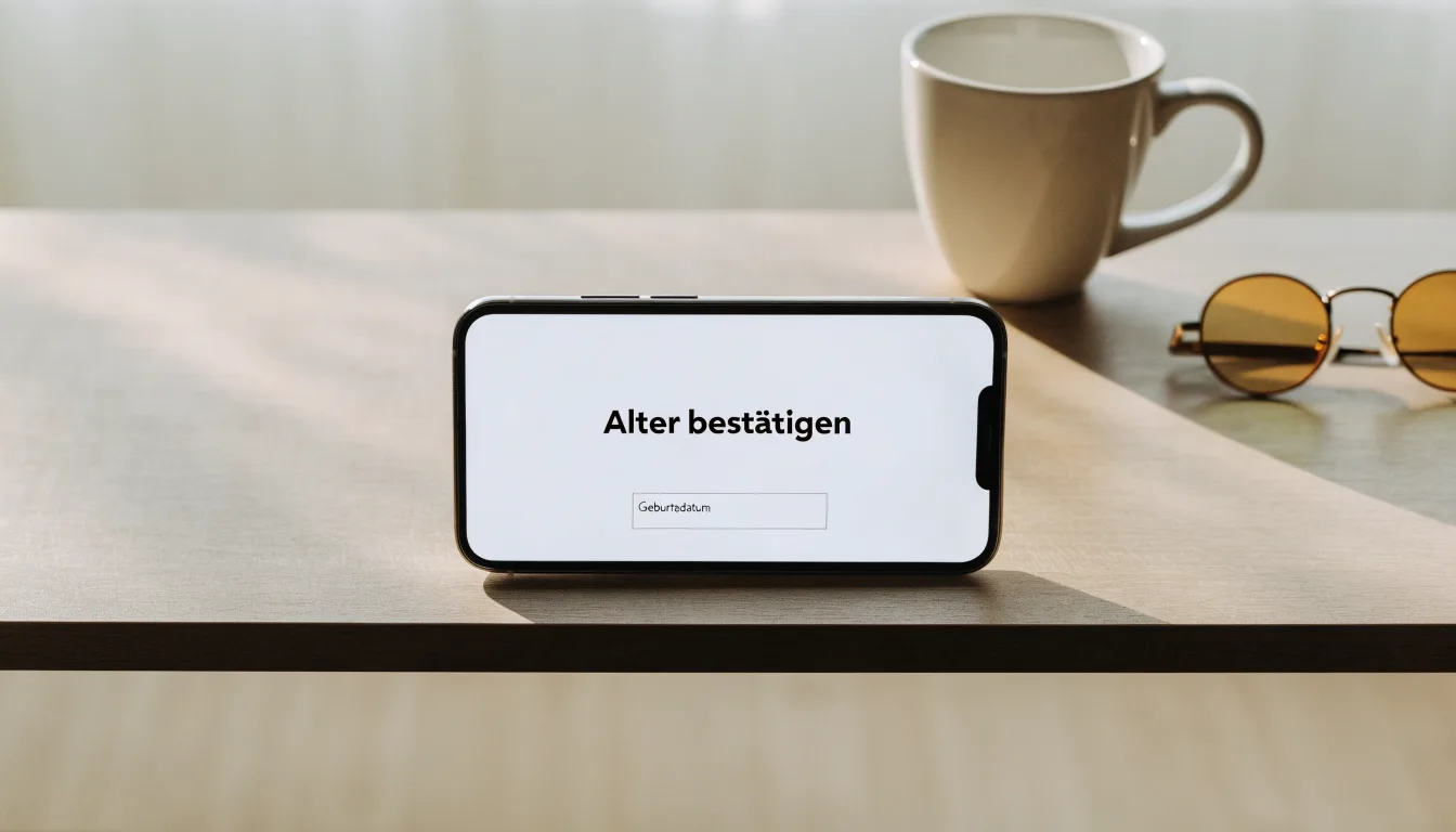 Ein Briefkasten aus Metall hängt an einem Holzzaun, dahinter liegt ein Garten im Morgennebel.