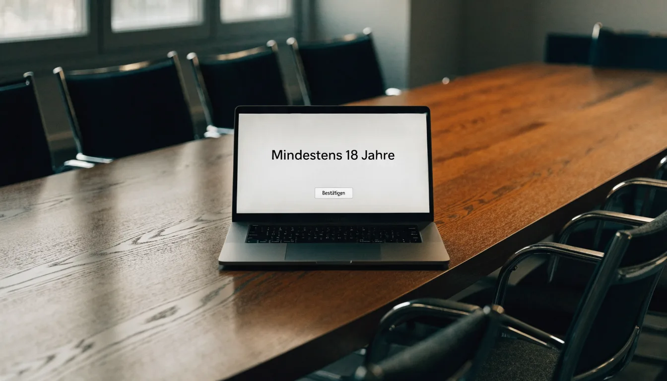 Ein schwerer Eichentisch mit leeren Stühlen steht in einem Sitzungszimmer vor einem grossen Fenster.